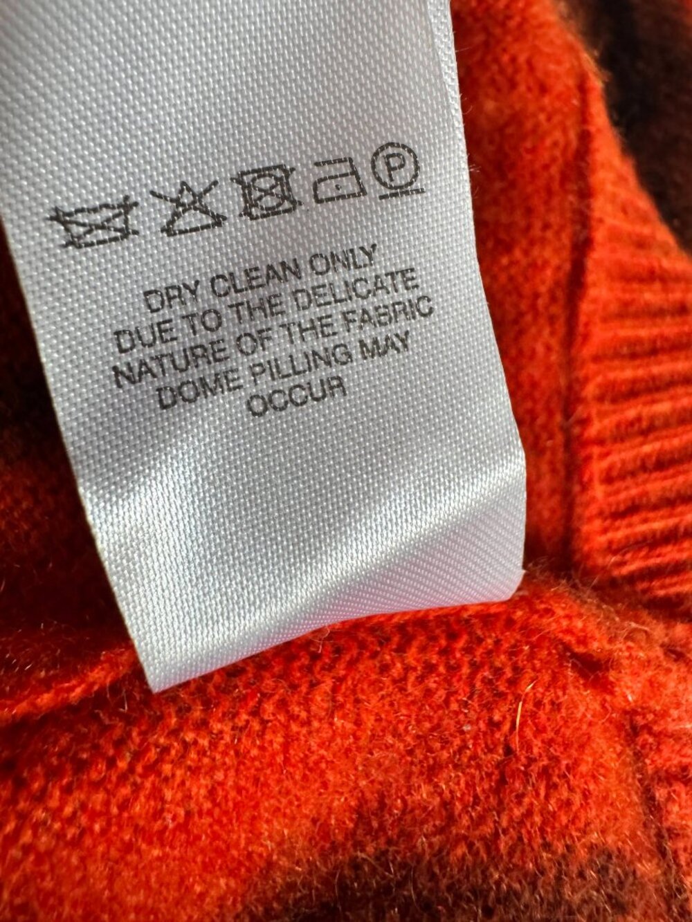 CRUSH. Cashmere Tie-Dye Print Knit Hoodie - Orange & Charcoal - Picture 7 of 7
